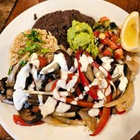 Fajita plate (comes with 3 tortillas) at Gracias Madre in San Francisco