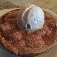 Peach cobbler  at Gracias Madre in San Francisco