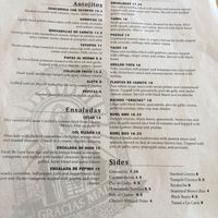 Menu as of August 2019 at Gracias Madre in San Francisco