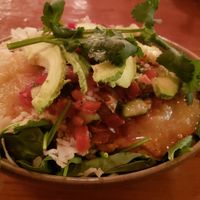 Bowl Dos with lentils, mushrooms, peanut sauce, coconut brown rice, avocado, fresh veggies. at Gracias Madre in San Francisco