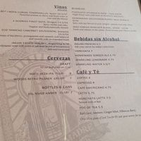 Wine menu at Gracias Madre in San Francisco