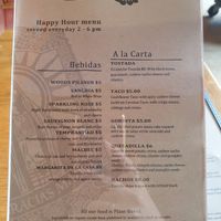 Menu  at Gracias Madre in San Francisco