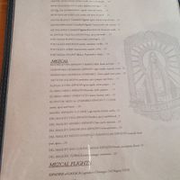 Menu at Gracias Madre in San Francisco