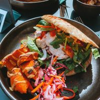 “Prawn” Marie rose pitta  at Eden Cafe Clifton in Bristol