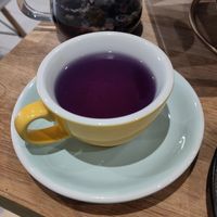 Blue raspberry tea at Eden Cafe Clifton in Bristol
