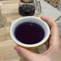 Blue raspberry tea  at Eden Cafe Clifton in Bristol