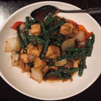 Green beans w/ tofu at Burma Cafe in Daly City