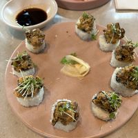 Spicy sushi roll  at Mudra in Buenos Aires