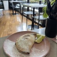 Mushroom empanada  at Mudra in Buenos Aires