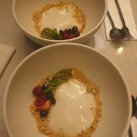 Pannacotta with season fruits at Mudra in Buenos Aires