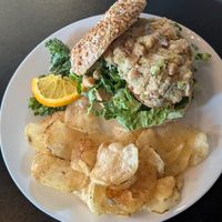 Chickpea bagel at Bruchelle's in Covington