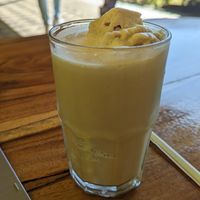 Frozen cappuccino with almond and coconut milk at Gaia Forest Cafe & Market in Granada