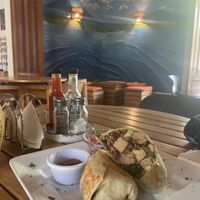 Tempisque Burrito with extra tofu  at Gaia Forest Cafe & Market in Granada