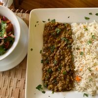Lentil curryy  at Gaia Forest Cafe & Market in Granada
