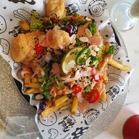 Satay Away on fries at Feed Me Fully Loaded in Nottingham