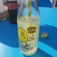 Cold drink in the sun at Feed Me Fully Loaded in Nottingham