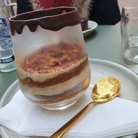 Pistachio tiramisu at Erpingham House in Brighton