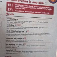 Vegan menu options labeled at The Porch in Phoenix
