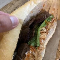 Vegan beef banh mi  at An Bread & Cafe in Hanoi