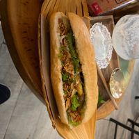 Special vegetarian beef bánh mif  at An Bread & Cafe in Hanoi