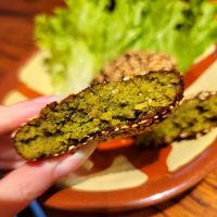 Inside of falafel at Plantbased Egyptian Eatery in Istanbul