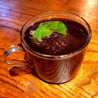 Egyptian tea with mint at Plantbased Egyptian Eatery in Istanbul