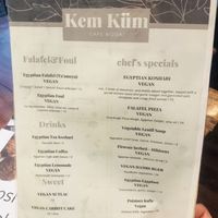 Menu  at Plantbased Egyptian Eatery in Istanbul