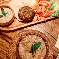 Falafel and ful at Plantbased Egyptian Eatery in Istanbul