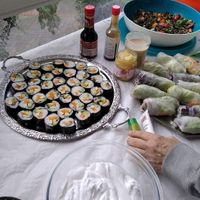 Sushi und Sommerrollen at Veganer Mitbring-Brunch in Hamm