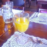 Fresh orange juice at Quintanilha in Gramado