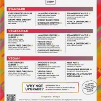 Afternoon tea menu at Revolution in Wilmslow