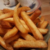 Peri chips (aka fries) with yummy seasoning at Nando's Peri-Peri in Naperville