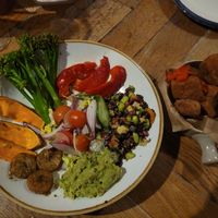 Sunshine Bowl and Vegan Fried Chicken at Revolución de Cuba in Manchester