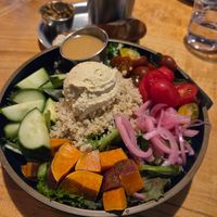 Buddha bowl at Rare Bird Brewpub in Traverse City
