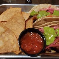 Smoked sweet potato tacos at Rare Bird Brewpub in Traverse City