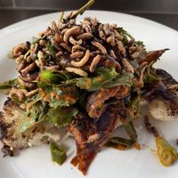 Charred cauliflower steak (vegan) at Wye Beach Hotel in Wye River