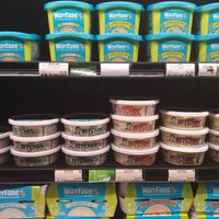 Vegan cheese dips, sauces and pudding at Seed to Table Market in Naples