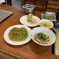 Lunch menu selection at Vegan Om in Bratislava