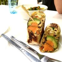 Sweet potatoes burrito. at Vegan Om in Bratislava
