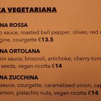 Vegan pizzas in the menu 09-2025 at Valdo Gatti in Lisbon