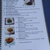 Asian mains at Smile in Kampong Cham