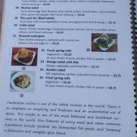 Salads & starters at Smile in Kampong Cham