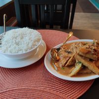 Tofu with rice No. 11 at Asian Aroma in Tallinn