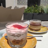 Strawberry cheesecake & house dessert at Kukicha in Leiria