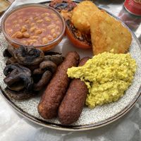 Also came with 2 slices of toast, 2 flora margarine tubs and a tub of jam!   at Pavilion Cafe at East Park in Hull