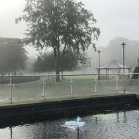 Lovely autumn view whilst eating    at Pavilion Cafe at East Park in Hull