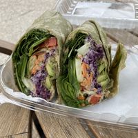 veggie wrap unfortunately not vegan at Herban Market and Cafe in Beaufort