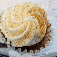 Carrot cake cupcake  at Herban Market and Cafe in Beaufort