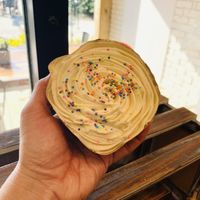 Funfetti cupcake!! #Veganuary at Herban Market and Cafe in Beaufort