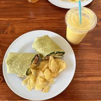 Veggie Wrap & Islander Smoothie  at Herban Market and Cafe in Beaufort